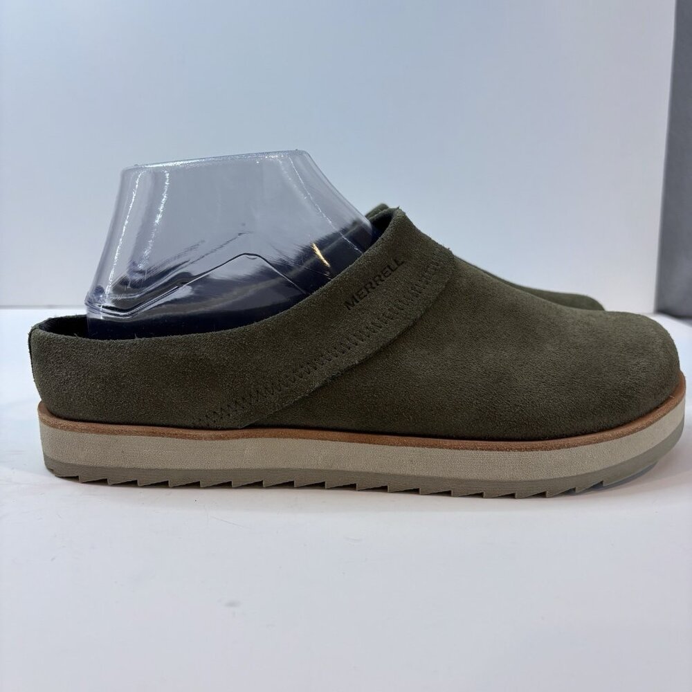 Merrell Olive Green Suede Mules